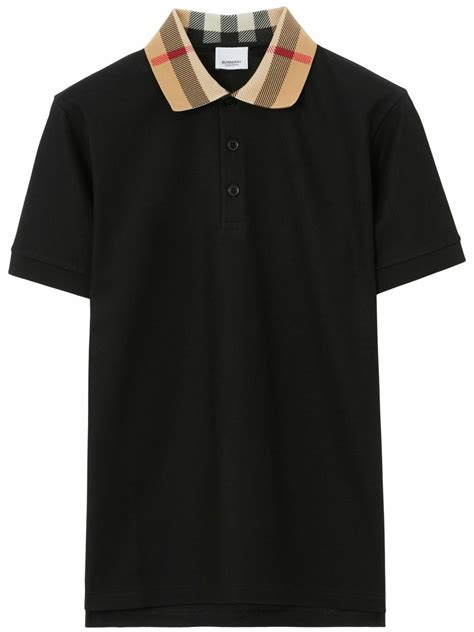 burberry poloshirt|BURBERRY Checked Cotton